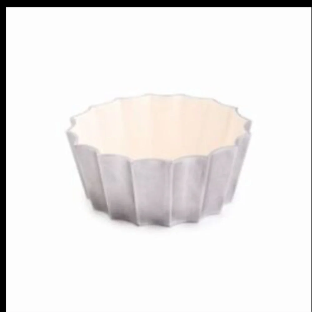 NEW NEW Marigold Artisans Silver and White Enamel Fluted Bowl